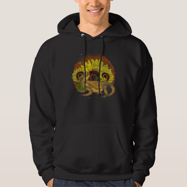 Sudadera Portadora de reptiles de girasol Lizard Mascota (Anverso)