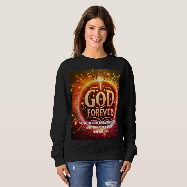 Sudadera Portátil fotográfico espiral de Dios para siempre (Anverso completo)