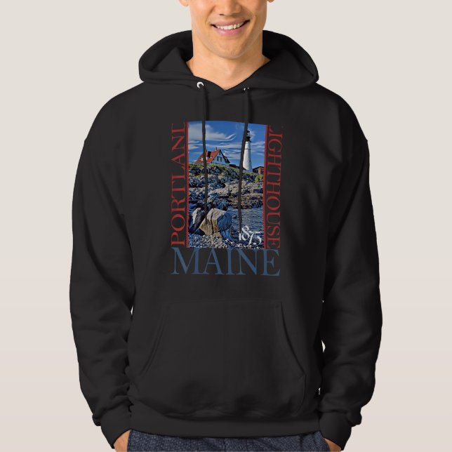 Sudadera Portland Lighthouse Maine 1875 Design (Anverso)