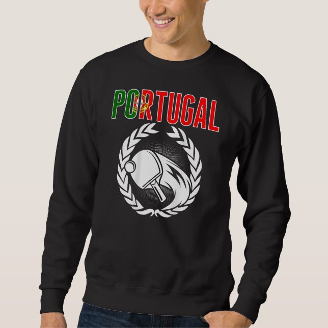 Sudadera Portugal Ping Pong  Portuguese Table Tennis Suppor (Anverso)