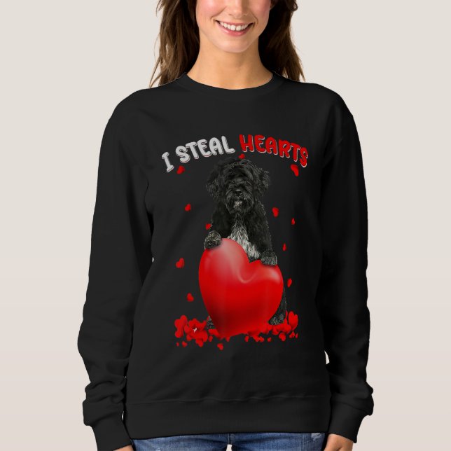 Sudadera Portuguese Water Dog Dog I Steal Hearts Cute Valen (Anverso)