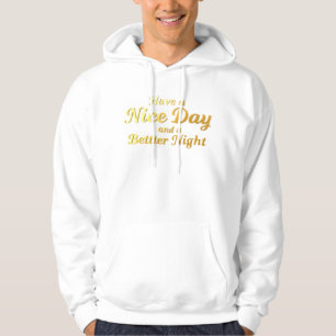 Sudadera Positividad 24/7: Texto Dorado Inspirador Relajado