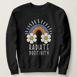 Sudadera Positividad de radiación | Arcoiris y flores de co