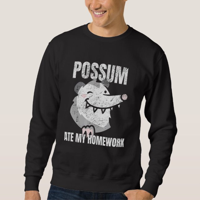 Sudadera Possum Ate My Homework (Anverso)