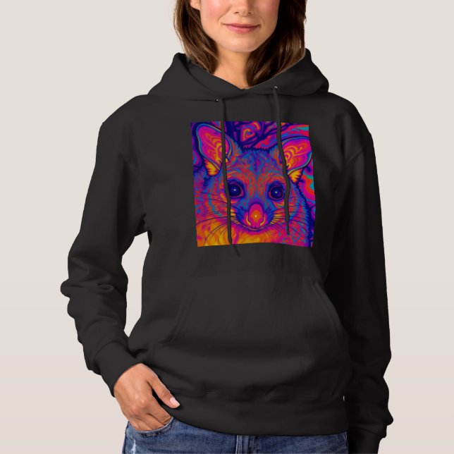 Sudadera possums australiano de cola peluda psicodélico (Anverso)