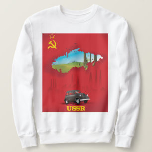 Sudadera POSTER de mapa ilustrado de la URSS