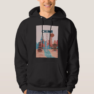 Sudadera Póster Retro Vintage de Viajes a Shanghai China