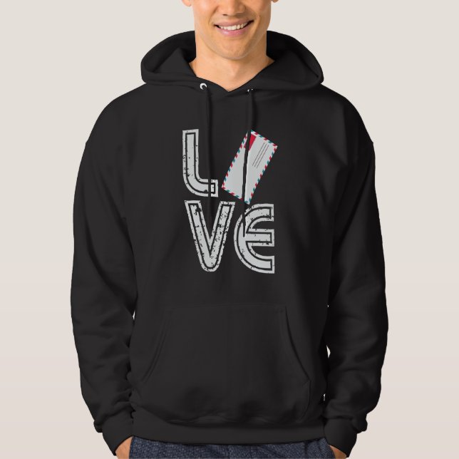 Sudadera Postman Love Postal Worker Mail Carrier Letter (Anverso)