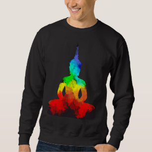 Sudadera Postura de Yoga Amor Arcoíris Buda T Namaste