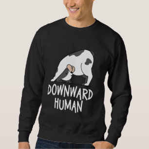 Sudadera Postura de yoga de perro divertido French Bulldog 