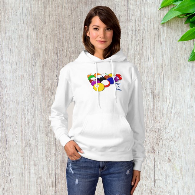 Sudadera Pot A Ball Billiards Womens Hoodie (Subido por el creador)
