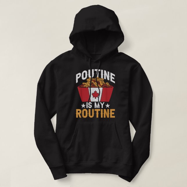 Sudadera Poutine es mi habitual Canadá de comida rápida can (Diseño del anverso)