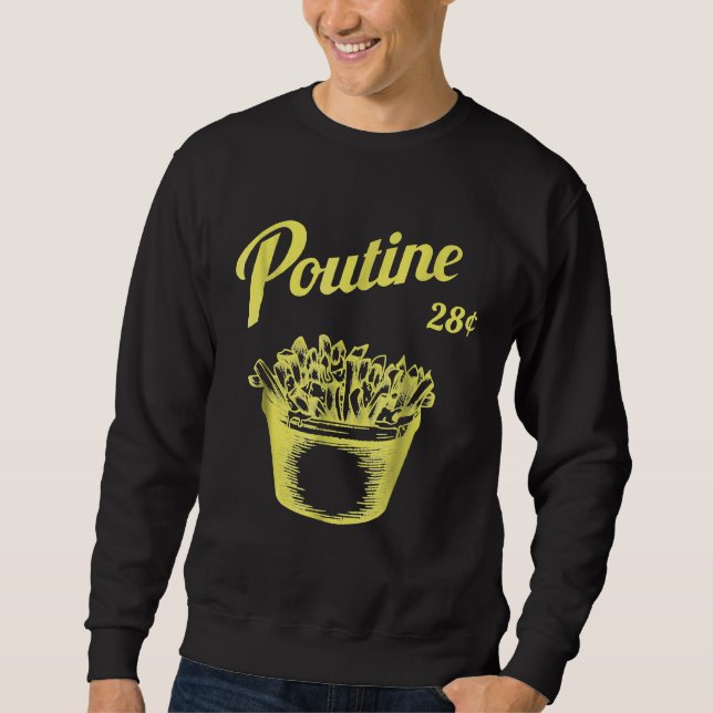 Sudadera Poutine Retro Canadá Montreal (Anverso)