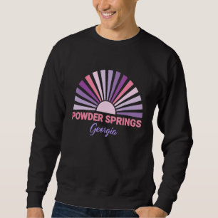 Sudadera Powder Springs Georgia Beach Family Vacation Retro