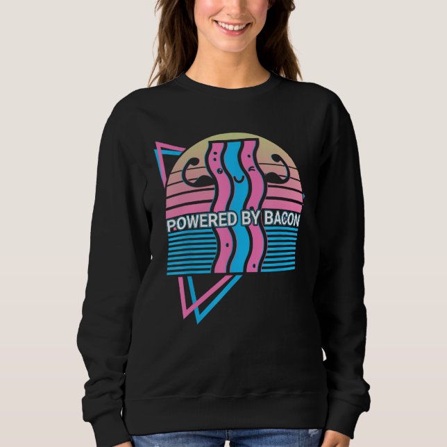 Sudadera Powered By Bacon Powered By Bacon Retro (Anverso)