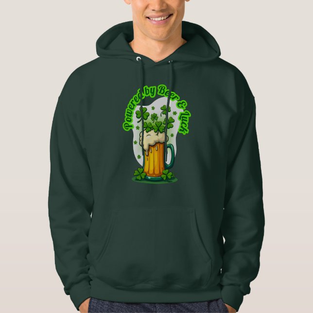Sudadera Powered by Beer St Patrick’s Day Shirt – moletom (Anverso)