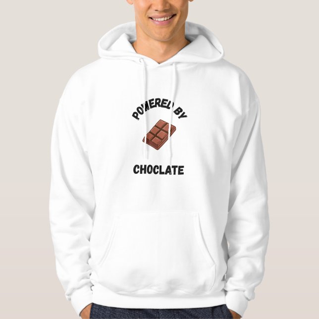 Sudadera Powered By Chocolate | Funny Design  (Anverso)