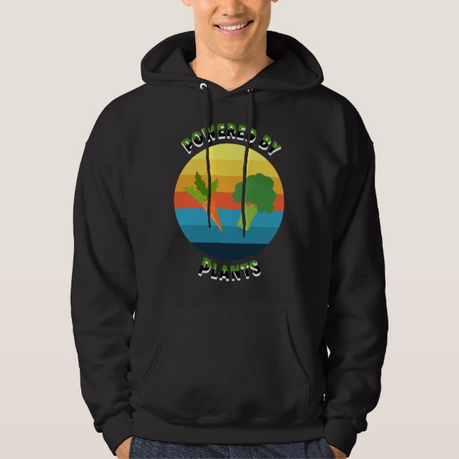 Sudadera Powered by plants  vegetarian vegan workout lifest (Anverso)