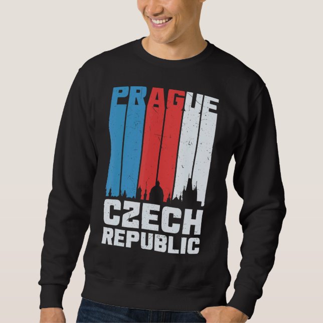 Sudadera Praga Skyline Praga, República Checa (Anverso)
