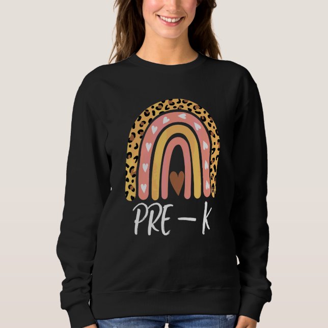 Sudadera Pre K Boho Arcoíris Profesor Estudiante Equipo 1er (Anverso)