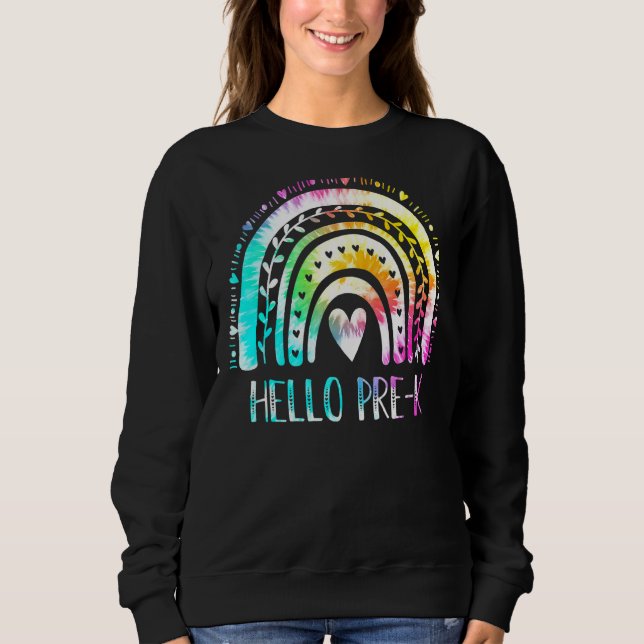 Sudadera Pre K De Vuelta A La Escuela Hello Kindergarten Ti (Anverso)