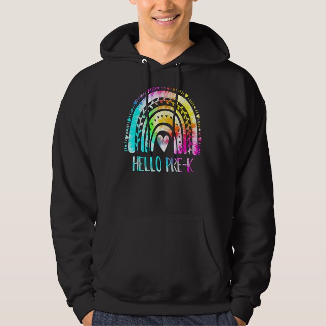 Sudadera Pre K De Vuelta A La Escuela Hello Kindergarten Ti (Anverso)