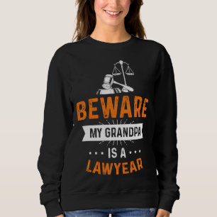 Sudadera Precaución mi abuelo es abogado profesión abogado