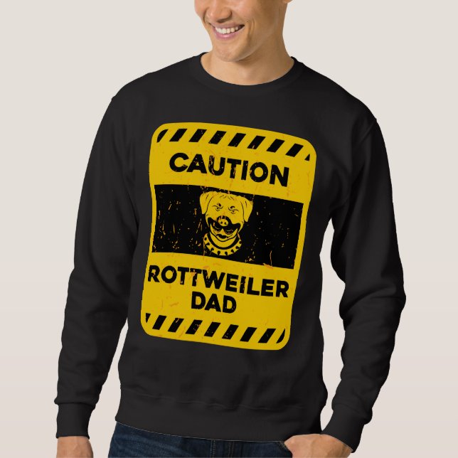 Sudadera Precaución: padre rotuiler (Anverso)