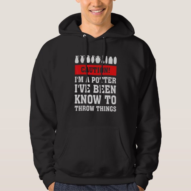 Sudadera Precaución, soy un charlatán que se me conoce para (Anverso)