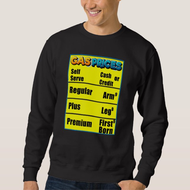 Sudadera Precios del Gas Brazo Pierna Primogénito  Altos Pr (Anverso)