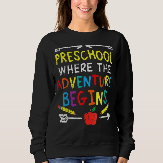 Sudadera Preescolar donde comienza la aventura (Anverso)