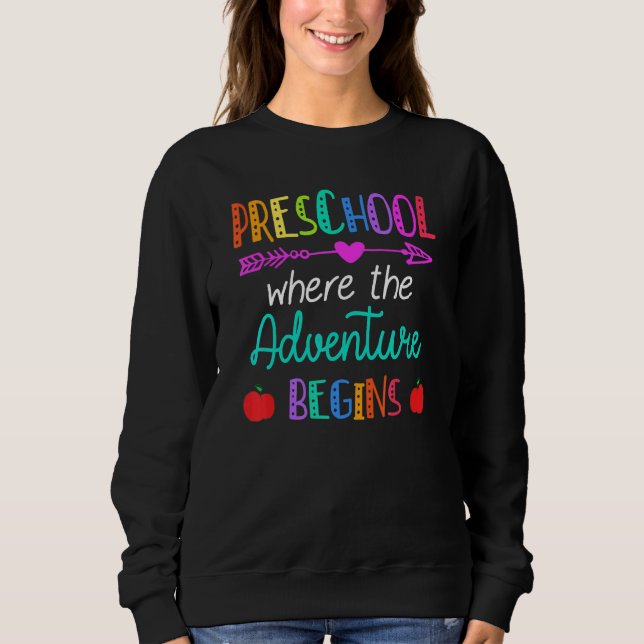Sudadera Preescolar Donde Comienza La Aventura  Kinder Ense (Anverso)