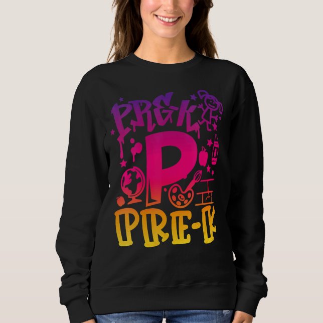 Sudadera Preescolar Primer Día De La Escuela De Vuelta A La (Anverso)