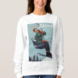 Sudadera Preferiría Esquiar Impresión