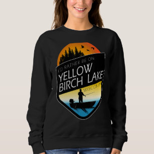 Sudadera Preferiría Estar En El Lago Amarillo Wisconsin Fis