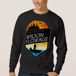 Sudadera Preferiría estar en la pesca de Wisconsin en la fl