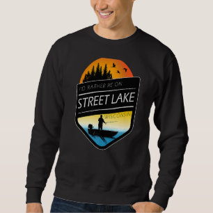 Sudadera Preferiría Estar En La Pesca Del Lago Callejero Wi