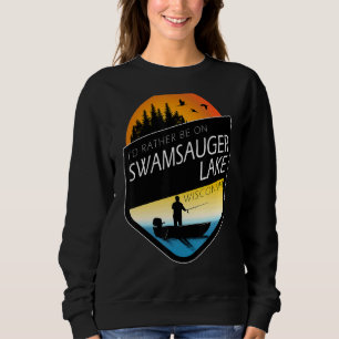 Sudadera Preferiría Estar En Pesca Del Lago Swamsauger Wisc