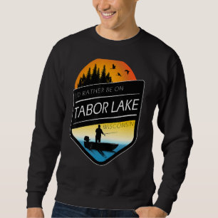 Sudadera Preferiría Estar En Pesca Del Lago Tabor Wisconsin