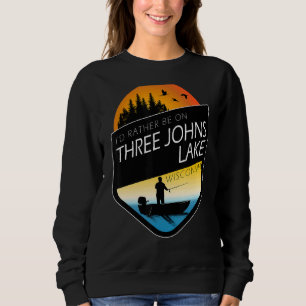 Sudadera Preferiría Estar En Tres Pescadores Johns Lake Wis
