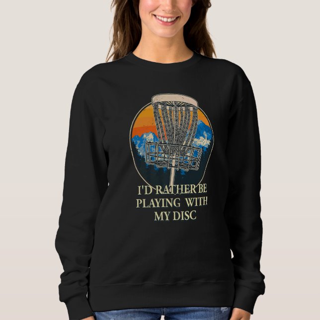 Sudadera Preferiría Jugar Con Mi Disco Introvertido (Anverso)