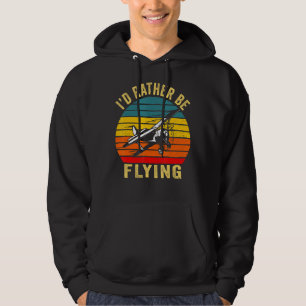 Sudadera Preferiría Volar Funny Piloto de Aviones Vintage