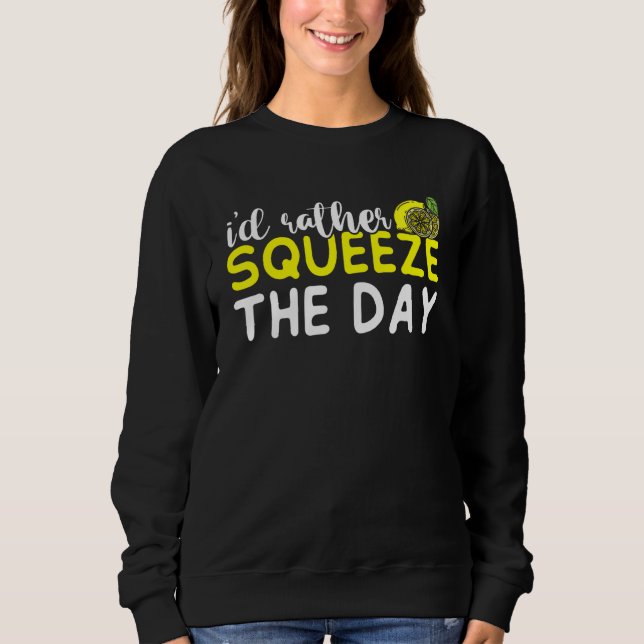 Sudadera Prefiero apretar el día Jugo de Limón Jefe Lemona (Anverso)
