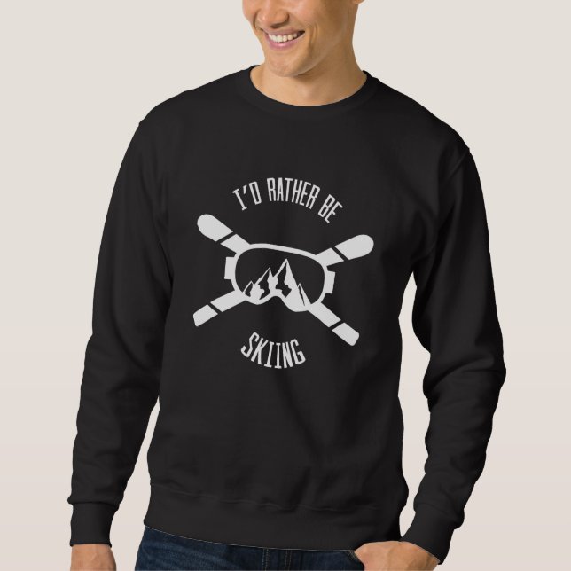 Sudadera Prefiero Esquiar En La Montaña De Las Pistas De Es (Anverso)