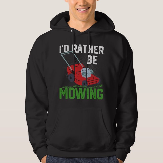 Sudadera Prefiero estar cortando el césped (Anverso)