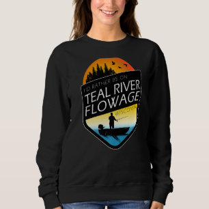 Sudadera Prefiero estar en la flor Verde azulada del río Wi