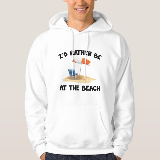 Sudadera Prefiero Estar En La Playa (Anverso)