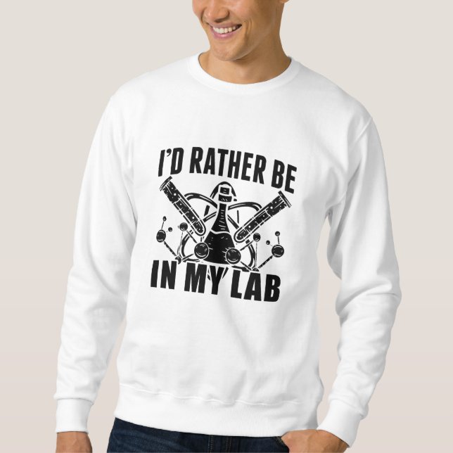Sudadera Prefiero estar en mi taller técnico de laboratorio (Anverso)