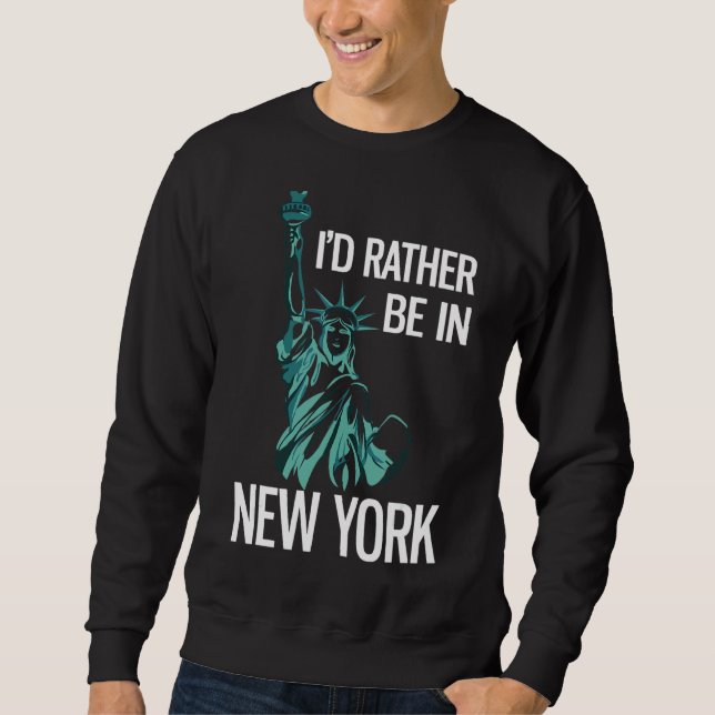 Sudadera Prefiero estar en Nueva York (Anverso)