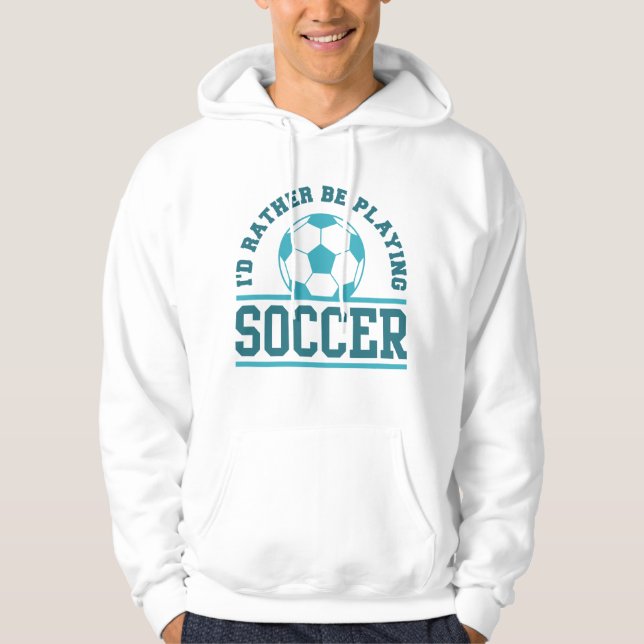 Sudadera Prefiero jugar al fútbol (Anverso)